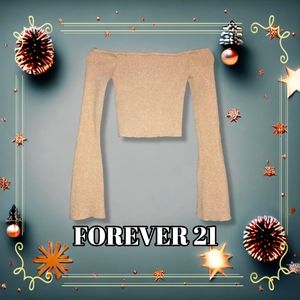 Forever 21 Long Sleeve off the shoulder Crop top❗Last Chance To Buy‼️